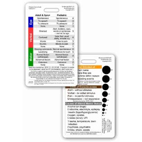 Glasgow Coma Scale (GCS) Vertical Reference Badge ID Card (1 Card)