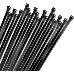 Bolt Dropper 11" Black Zip Cable Ties (1000 Pack), 50lbs Tensile Strength - Heavy Duty, Self-Locking Premium Nylon Cable Wire Ties for Indoor and Outdoor (Black)