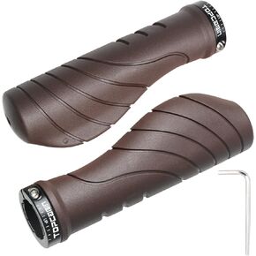 Bicycles Handlebar Grips, Aluminum Lock-on Ergonomic Bike Grips, Cushion Vibrations Comfort Bike Handlebar Grips, Mountain MTB BMX Bicycles Grips for Scooter