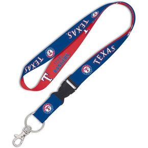 Wincraft MLB Texas Rangers Lanyard with Detachable Buckle, 3/4"