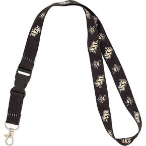 Desert Cactus University of Central Florida Knights UCF Car Keys ID Badge Holder Lanyard Keychain Detachable Breakaway Snap Buckle (Black Lanyard 1 New Branding)