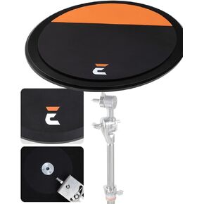 10" Drum Practice Pad, Dual Surface & Mountable, Orange & Black, High-Quality Gum Rubber, Simulate Snare Drum & Tom Drum, Versatile Practice to Light Up Your Muscles. Edge Hardware Design PD10