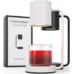 Cozyberry® Querencia™ Candle Warmer Lamp, Compatible with Yankee Candle Large Jar, Metal, Candle Lamp, 110-120V, Dimmable Candle Melter, Candle Warmer Lamp, Small & Large Size Jar Candles (Black)