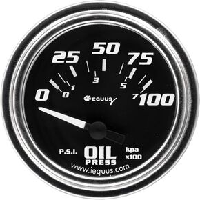 Equus E7264: 2" Chrome Electric Oil Pressure Gauge
