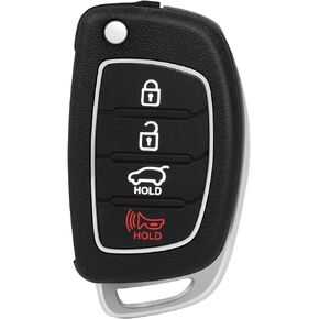 ECCPP Replacement fit for Uncut Keyless Entry Remote Key Fob 2015 2016 2017 for Hyundai SONATA REMOTE FLIP FCC ADP12513601S (Pack of 2)