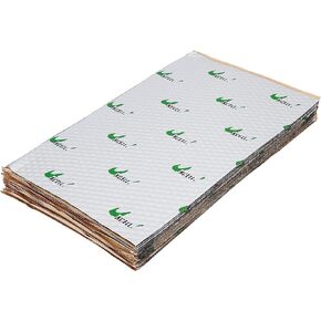 uxcell 25pcs 80mil 26.5sqft Car Sound Deadener Heat Insulation Mat Butyl Pad Damping Self Adhesive Deadening Material Door Roof Floor Sound Barrier
