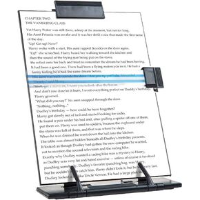 Black Metal Desktop Document Book Holder-Copy Holder for Letter, Legal A4 Documents, with 7 Adjustable Positions