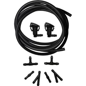 Windshield Washer Fluid Hose & 2 Pcs Hood Nozzle Sprayer kit, Compatible with Jeep Grand Cherokee 2011-2023 & Dodge Durango 2011-2023 –Replaces OEM # 68260443AA, 55372143AB, 68269108AA
