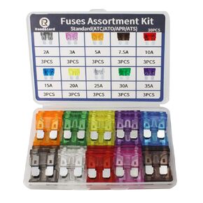 Auto Car Standard Blade Fuses Assortment Kit – 30Pcs Standard (2A/3A/5A/7.5A/10A/15A/20A/25A/30A/35A) for Car Boat Truck SUV Automotive Replacement Fuses