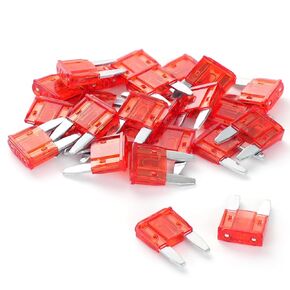 (25Pcs) 10 Amp Mini Car Fuses, 10A Automotive Fuses, Automotive Replacement Fuses, Blade Fuse for Car/RV/Truck/SUV/Motorcycle/Boat