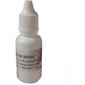 Windshield Repair Resin 15ml Bottle with Built in Dropper - Repair 50 Rock Chips or More - Cracked Glass Rock Chip Repair Resin - for Windshield Repair Kit Bridge Injector