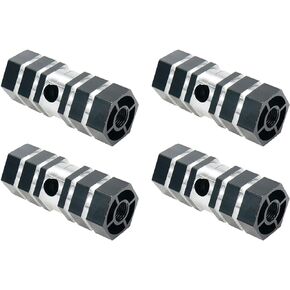 Modengzhe 2 Pairs Bicycle Rear Footrest Pedals Alumnum Alloy Hexagon Foot Pegs for Bike Rear Axle Mounting