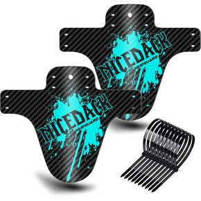 NICEDACK Bike Fender, Adjustable MTB Mud Guard, Front and Rear Compatible Mudguards, Fits 650B 20" 26" 27.5" 29 inch Fat Tire Bikes and All Disc Brake Bicycles