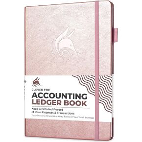 Clever Fox Accounting Ledger Book – Accounting Book for Small Businesses & Personal Use – Columnar Account Book Ledger for Tracking Money, Expenses, Deposits & Balance – Large, 7x10″ (Dark Green)