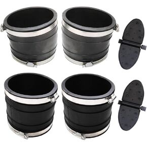 UanofCn 14358T Exhaust Bellow and Water Shutter Kit 4 Inches for MerCruiser Stern Drives 807166A1 44348T Tube and Boot