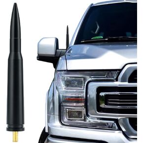 Chrome Bullet Antenna Fit for Ford F150/RAM1500/Silverado&GMC Sierra | Chrome plated, Bullet shaped.high-strength aluminum alloy material, safe car washing. in Saudi Arabia