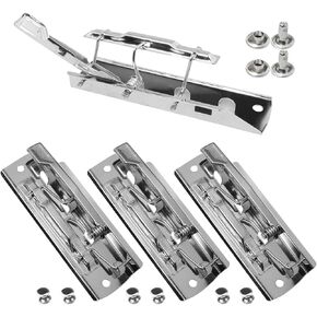 4PCS Pole Clamp High Grip Bar 3.94 Inch Silver Lever Metal Clipboard Clamp Mountable Sturdy and Durable Spring Clamp with Rivet for Office and School and Home