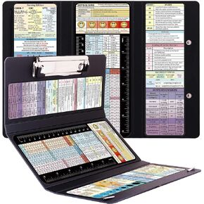 2 Packs Nursing Clipboard, Nursing School Essentials, Medical Edition Cheat Sheets, Nurse Accessories for Work, 3 Layers, Nursing Clipboard Foldable, Nurse Clipboard, Plastic, Black