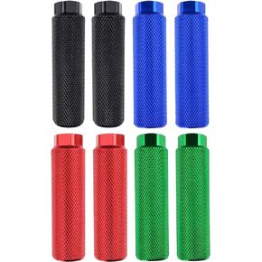 4 Pairs Aluminum Alloy Bike Pegs for Mountain Bike Cycling Rear Stunt Pegs Fit 3/8 inch Axles