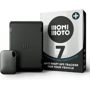 MoniMoto 7 (2022) Plus 3 Edition Motorcycle Tracker and Alarm with DIY Installation, No Wiring Required - Smart Motorcycle GPS Tracker - GPS Tracker for Vehicles, Scooters, Quad Bike ATVs