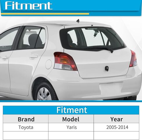 شفرة ذراع الممسحة الخلفية، بديلة لسيارة Toyota Yaris 2005-2014 - استبدال مجموعة ممسحة الزجاج الأمامي الخلفي من ZOFFI - نافذة تنظيف من المطاط الطبيعي لجميع المواسم in Kuwait