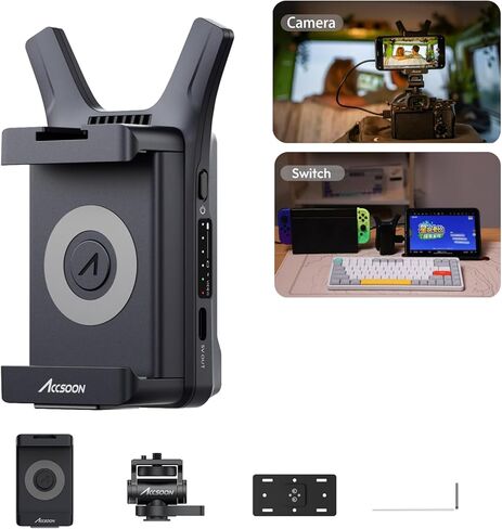 جهاز إرسال الفيديو اللاسلكي Accsoon CineView Nano، 5G HDMI 1080p نظام نقل الفيديو اللاسلكي، 60 إطارًا في الثانية ≥0.06s نطاق الكمون 500 قدم، 1TX إلى 4RX، التحكم في التطبيق، لـ DSLR، RS2/RS3/RS3 Pro/مثبت الكاميرا in Kuwait