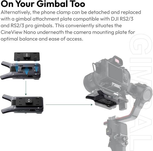 جهاز إرسال الفيديو اللاسلكي Accsoon CineView Nano، 5G HDMI 1080p نظام نقل الفيديو اللاسلكي، 60 إطارًا في الثانية ≥0.06s نطاق الكمون 500 قدم، 1TX إلى 4RX، التحكم في التطبيق، لـ DSLR، RS2/RS3/RS3 Pro/مثبت الكاميرا in Kuwait