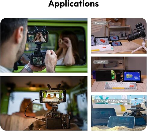 جهاز إرسال الفيديو اللاسلكي Accsoon CineView Nano، 5G HDMI 1080p نظام نقل الفيديو اللاسلكي، 60 إطارًا في الثانية ≥0.06s نطاق الكمون 500 قدم، 1TX إلى 4RX، التحكم في التطبيق، لـ DSLR، RS2/RS3/RS3 Pro/مثبت الكاميرا in Kuwait