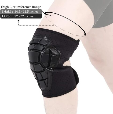 وسادات الركبة مادة G4U (قطعتان) للرياضات متعددة الأغراض للمراهقين والبالغين من الجنسين باللون الأسود in Kuwait