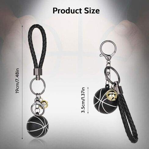 KALIONE Basketball Keychain Gift for Boys Girls Men, Basketball Key Chain with Gold Small Bell Keychains in Saudi Arabia