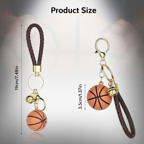 KALIONE Basketball Keychain Gift for Boys Girls Men, Basketball Key Chain with Gold Small Bell Keychains in Saudi Arabia