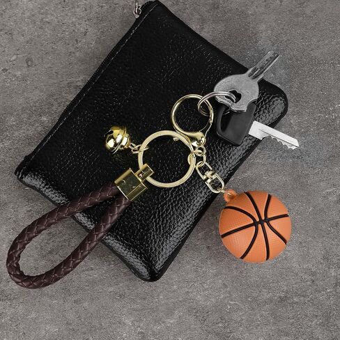 KALIONE Basketball Keychain Gift for Boys Girls Men, Basketball Key Chain with Gold Small Bell Keychains in Saudi Arabia