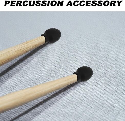 24 Pcs Drumstick Set Drumsticks Drum Mute Bass Drum Practice Pads Silicone Drumstick Practice Tip Marching Practice Tip Drum Stick Practice Tip Damper Percussion Drum Sticks Rubber in Saudi Arabia