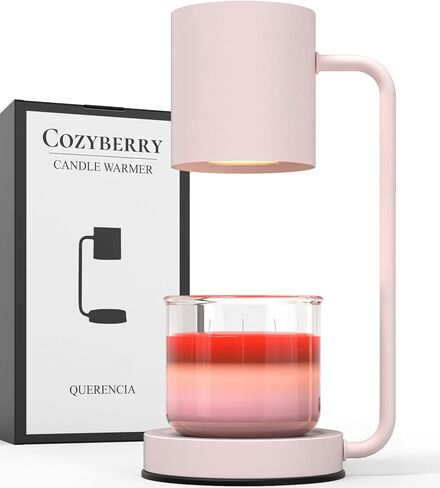 مصباح تسخين الشموع Cozyberry® Querencia™، متوافق مع وعاء كبير لشمعة Yankee Candle، معدن، مصباح شمعة، 110-120 فولت، مذيب شموع قابل للتعتيم، مصباح لتدفئة الشموع، شموع برطمان صغيرة وكبيرة الحجم (أسود) in Kuwait