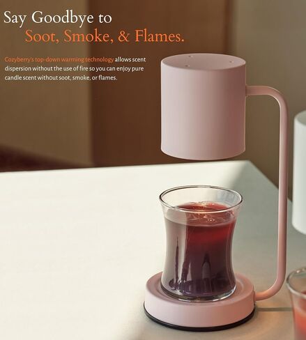 مصباح تسخين الشموع Cozyberry® Querencia™، متوافق مع وعاء كبير لشمعة Yankee Candle، معدن، مصباح شمعة، 110-120 فولت، مذيب شموع قابل للتعتيم، مصباح لتدفئة الشموع، شموع برطمان صغيرة وكبيرة الحجم (أسود) in Kuwait