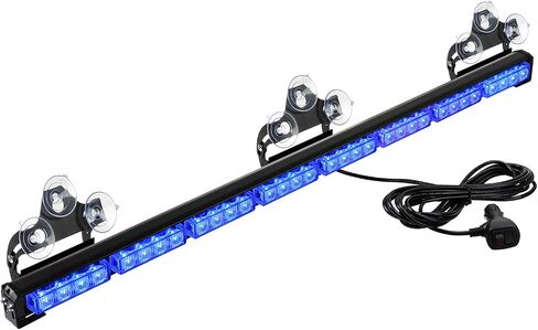 ASPL 36 "32LED شريط ضوء مستشار المرور تحذير شريط ضوء ستروب للطوارئ وامض اتجاهي تحذير للطوارئ إضاءة LED أضواء أمان مع سلك مستقيم بطول 16 قدم (العنبر / الأبيض) in Saudi Arabia