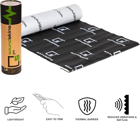 SoundSkins SSK-SSPRO-2 Car Sound Deadening Material - 180mil/4.5mm Triple Layer - 22sqft. - Reduce Vibrations, Insulate Heat, and Minimize Resonance in Saudi Arabia