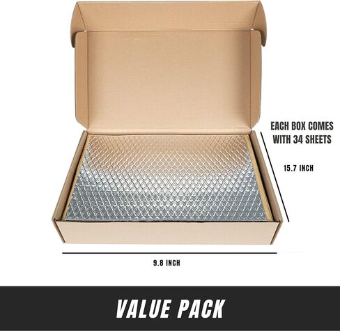 SunplusTrade مميت الصوت للسيارات، بساط مميت الصوت، بوتيل عازل للضوضاء للسيارات (80 مل 36 قدم مربع) in Kuwait