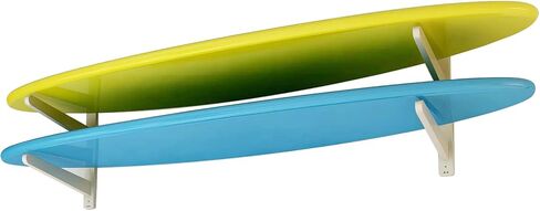 Stranthother Surfboard Wall Mount, 2 Board Display Surfboard Rack, Solid Wood Mount for Surfboards, Surf Board Racks for Wall, Indoor Surfboard Racks for Wakeboard, Snowboards in Kuwait