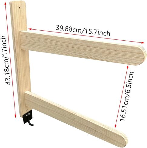 Stranthother Surfboard Wall Mount, 2 Board Display Surfboard Rack, Solid Wood Mount for Surfboards, Surf Board Racks for Wall, Indoor Surfboard Racks for Wakeboard, Snowboards in Kuwait