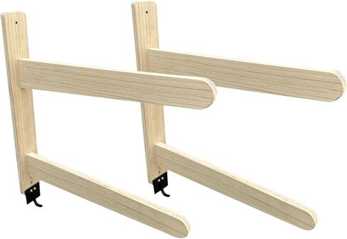 Stranthother Surfboard Wall Mount, 2 Board Display Surfboard Rack, Solid Wood Mount for Surfboards, Surf Board Racks for Wall, Indoor Surfboard Racks for Wakeboard, Snowboards in Kuwait
