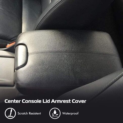 A ABIGAIL Center Console Armrest Cover for 2008 2009 2010 2011 2012 Honda Accord Auto Leather Suture Console Lid Cover Replacement (Black) in Saudi Arabia