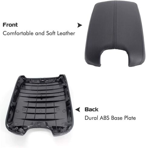 A ABIGAIL Center Console Armrest Cover for 2008 2009 2010 2011 2012 Honda Accord Auto Leather Suture Console Lid Cover Replacement (Black) in Saudi Arabia