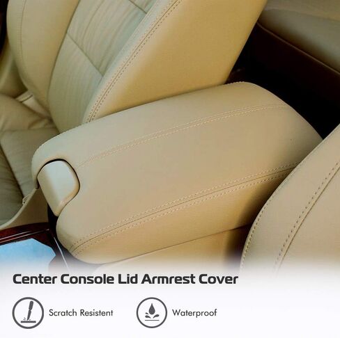 A ABIGAIL Center Console Armrest Cover for 2008 2009 2010 2011 2012 Honda Accord Auto Leather Suture Console Lid Cover Replacement (Black) in Saudi Arabia