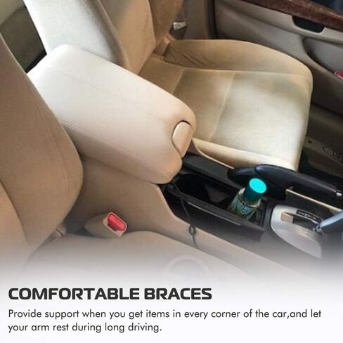 A ABIGAIL Center Console Armrest Cover for 2008 2009 2010 2011 2012 Honda Accord Auto Leather Suture Console Lid Cover Replacement (Black) in Saudi Arabia