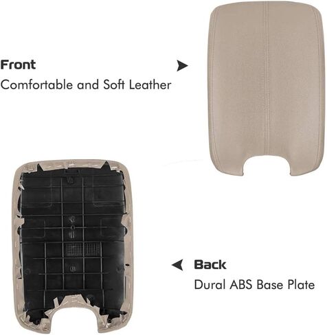 A ABIGAIL Center Console Armrest Cover for 2008 2009 2010 2011 2012 Honda Accord Auto Leather Suture Console Lid Cover Replacement (Black) in Saudi Arabia