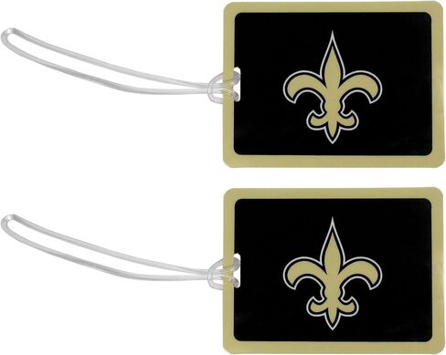 بطاقة أمتعة من الفينيل من NFL New Orleans Saints، قطعتان، أسود in Saudi Arabia