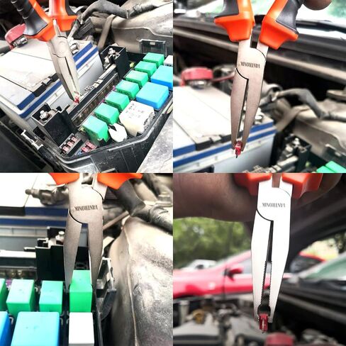 Fuse Puller Relay Puller Tool Extractor For Flat Blade Square Automotive Jcase Box Shaped Car Fuse or Relay, Insulated Handles, 6.5 inches long in Saudi Arabia