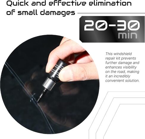 BIOPRONEXT Windshield Crack Repair Kit - 2 Pack Powerful Car Glass Repair Kit - DIY Windshield Repair Resin for Fixing Chips, Cracks, Star-Shape & Bulls-Eye - Quick Fix Auto Window Crack Repair Kit in Kuwait