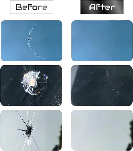 BIOPRONEXT Windshield Crack Repair Kit - 2 Pack Powerful Car Glass Repair Kit - DIY Windshield Repair Resin for Fixing Chips, Cracks, Star-Shape & Bulls-Eye - Quick Fix Auto Window Crack Repair Kit in Kuwait